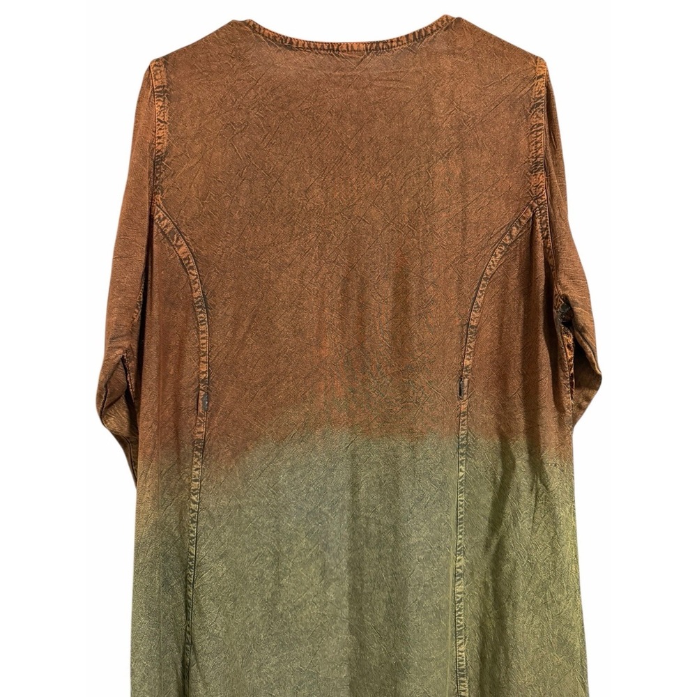 Shoreline Long-Sleeved, Ombre-Dyed, Embellished Boho-Style Maxi Dress Women's OS - Picture 4 of 12